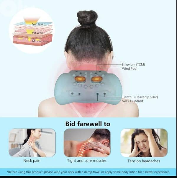 Electric 4D Neck Massager, 8 Levels of Massage wireless/5$ delivery 5