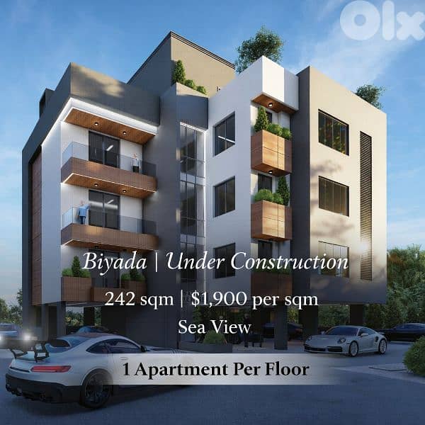 Biyada Under construction 242 sqm /sea view / 1900$ per sqm 0