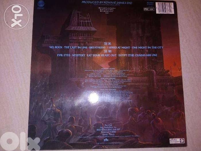 dio - the last in line vinyl 1984 vertigo VG 1