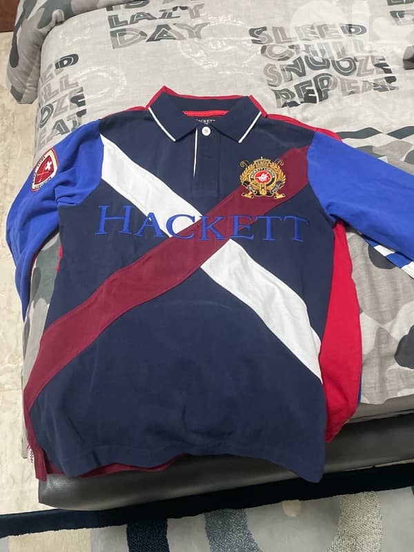 1 hacket & 2 tommy hilfiger polo long sleeve for kids 4