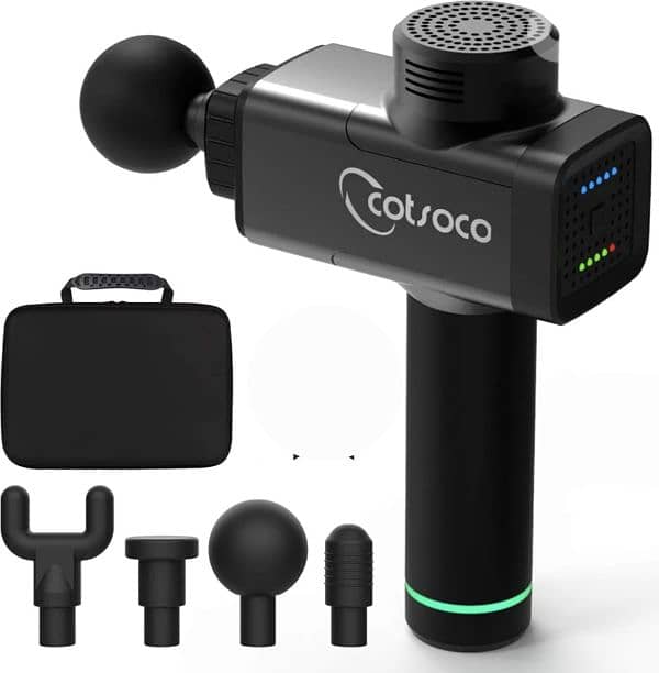 COTSOCO Massage Gun, 4 Heads & 5 Speeds Silent Massager. /5$delivery 0
