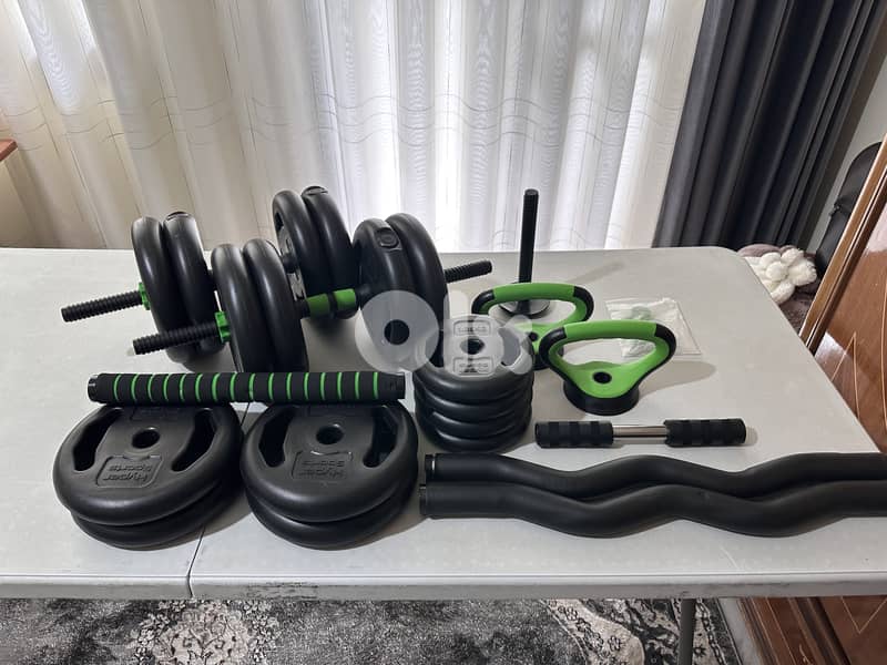 Adjustable Dumbbells Up To 40KG | Dumbbell + Barbell + Kettlebell 1