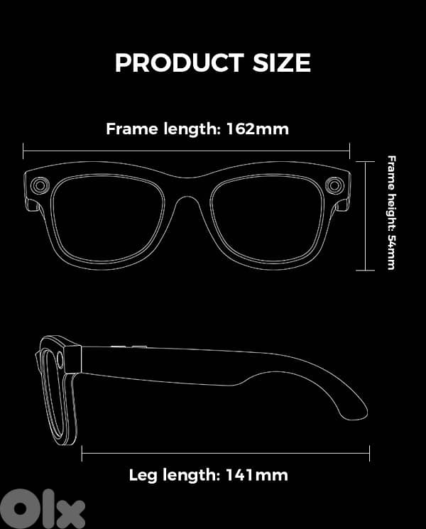 CYAN AI smart glasses - 8MP live recording - long lasting battery 1