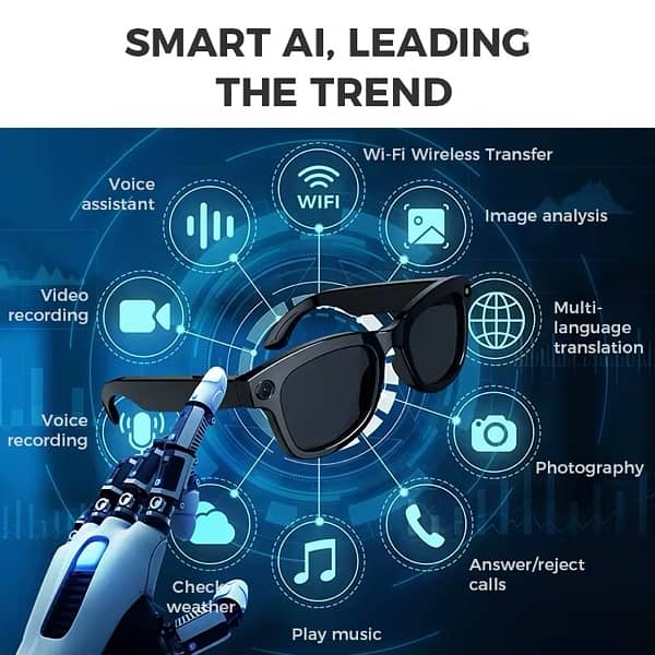 CYAN AI smart glasses - 8MP live recording - long lasting battery 3
