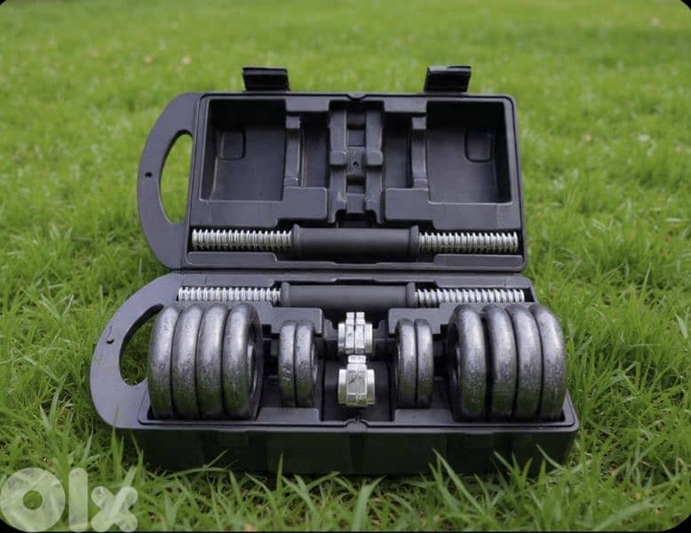 Set 20kg Adjustable Weight Dumbbell Set with Case 0