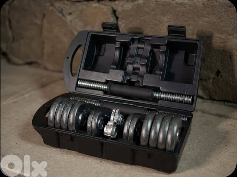 Set 30kg Adjustable Weight Dumbbell Set with Case 0