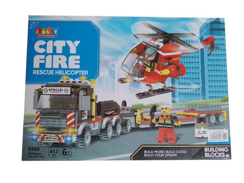 building blocks city fire rescue 412 pieces 0