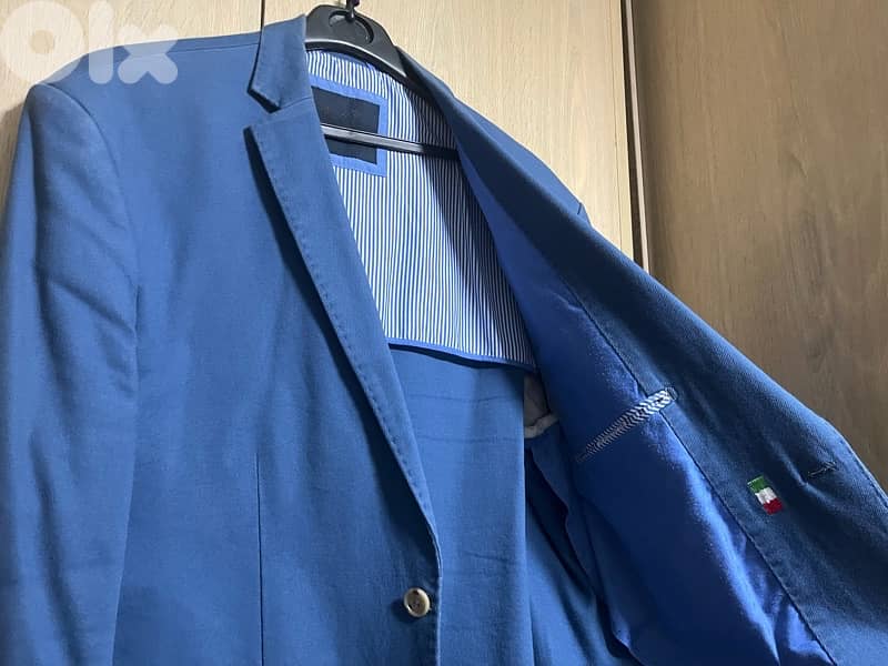 moustache blue blazer for 30 dollars 1