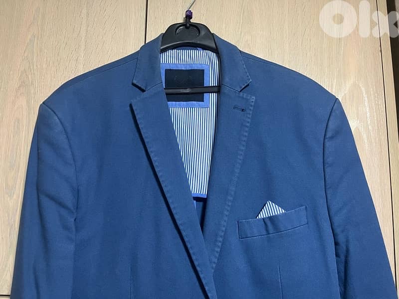 moustache blue blazer for 30 dollars 2