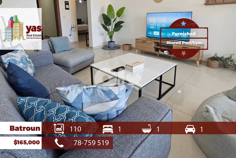 Batroun 110m2 | Furnished & Equipped | Shared Pool/Gym | OH 0