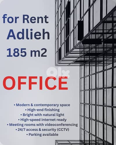 RAO26-4912 Office 185 sqm for Rent in Adlieh | مكتب للإيجار