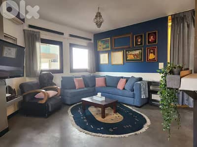 L20835 - Furnished Rooftop with Terrace & View For Rent in Mar Mikhael