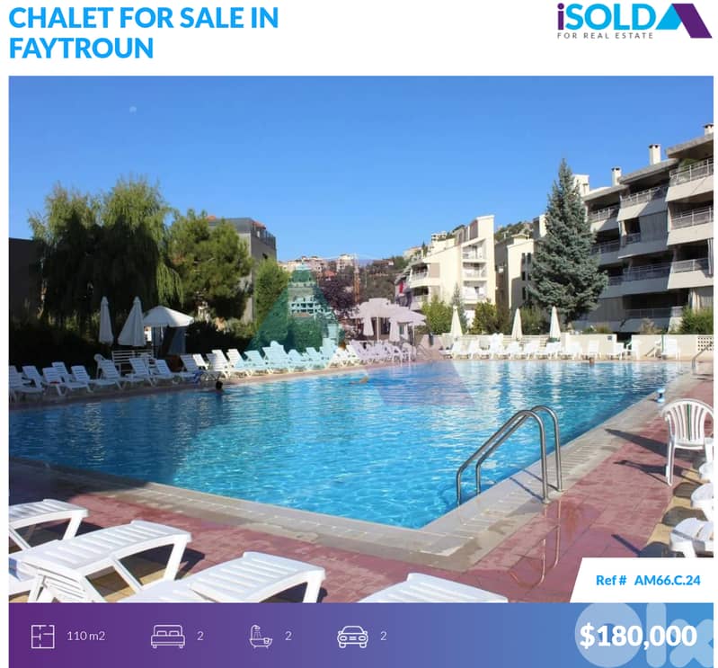Furnished 2 bedroom Chalet+access pool 4sale in Feytroun-Satellity 0
