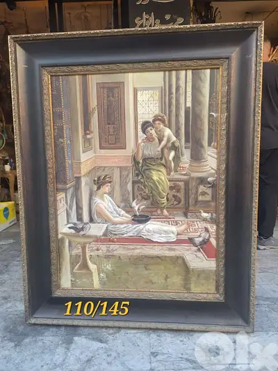 لوحة رائعة ومميزة رسم اوروبي انتيك