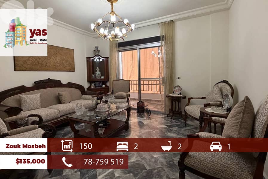Zouk Mosbeh 150m2 | Well Maintained | Calm Area | Standard | EH/EL 0
