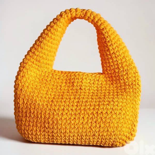 Handmade crochet donut handbag thick and durable small and medium size 1