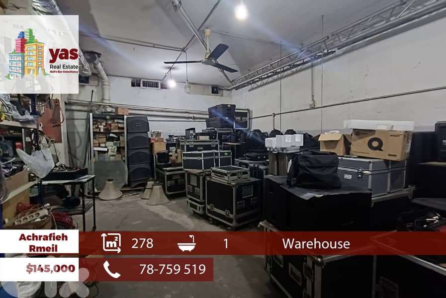 Achrafieh/Rmeil 278m2 | Warehouse | Active Street | AA/EL/MO 0