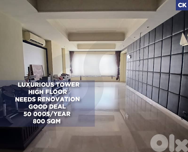 Maid room, balconies, Storage, elevator, achrafieh/أشرفية REF#CK134448 0