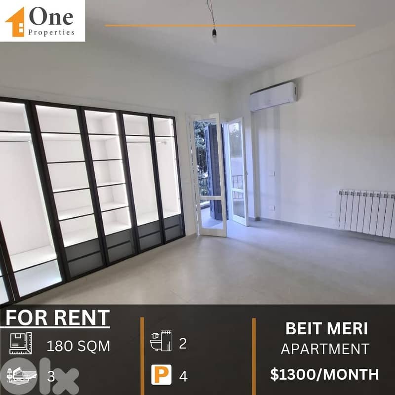 APARTMENT FOR RENT IN BEIT MERY 0