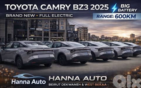 Toyota Camry 2025 electric brand new' WARRANTY 8 YEARS big battery