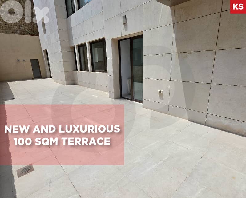 SPACIOUS/ 100SQM TEARRACE 3 minutes to Highway IN BAABDA REF#KS124503 0