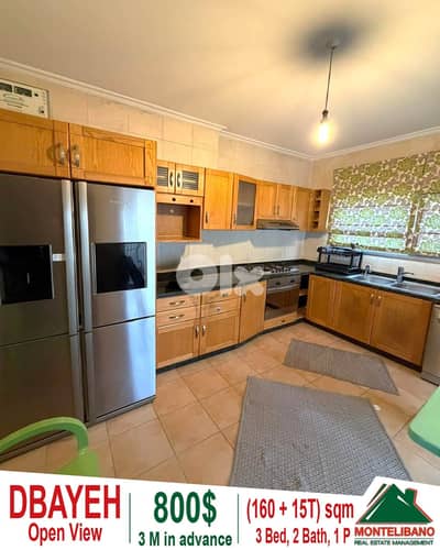 160 sqm Apartment For Rent in Dbayeh ضبية with 15 sqm Terrace