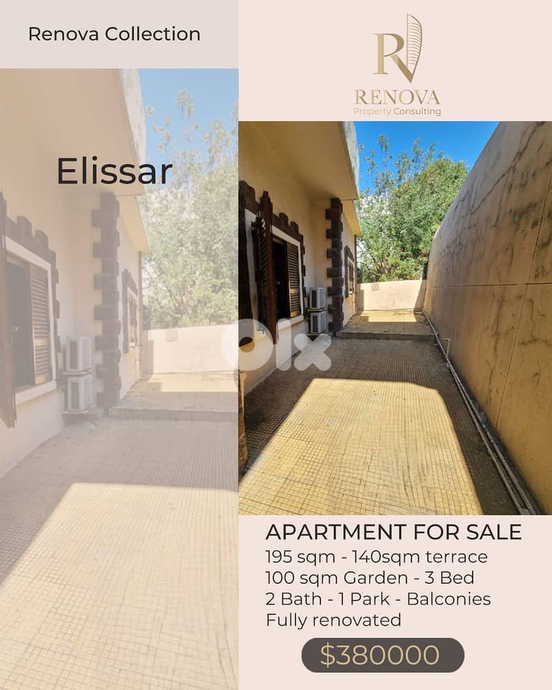 Fully Renovated Apartment for sale in Elissar 0