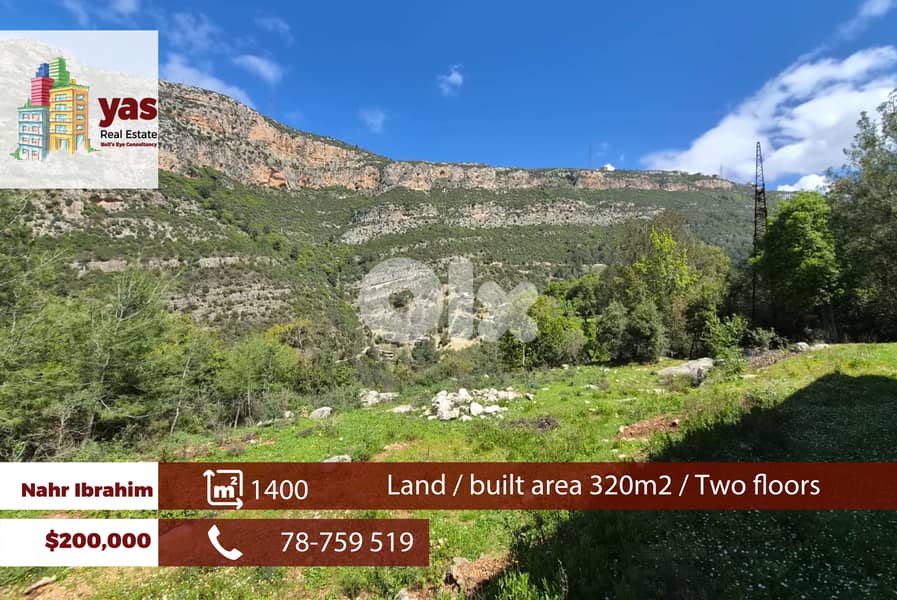 Nahr Ibrahim 1400m2 | 320m2 Two Floors House | Private Road | MCH 0