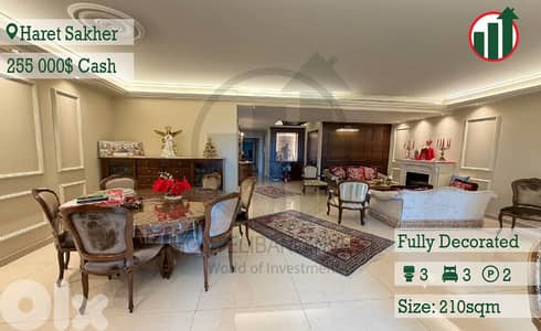 Fully Decorated Apartment for Sale in Haret sakher!!!