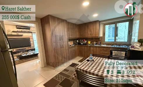 Fully Decorated Apartment for Sale in Haret sakher!!!
