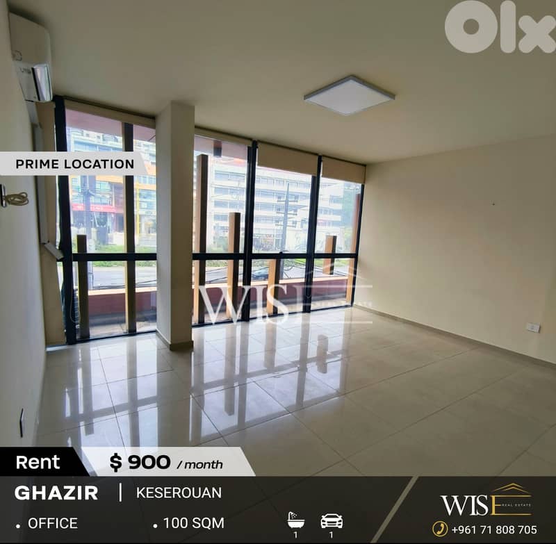 100 SQM Office for RENT in Ghazir! 0