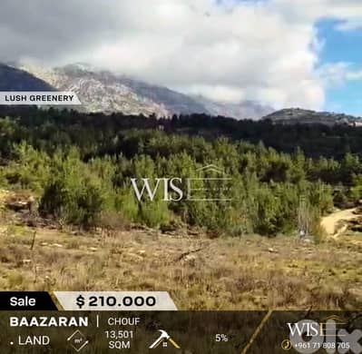 Prime 13,501 SQM Land for SALE in Baazaran - Chouf!