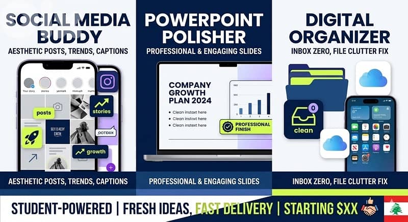 Digital Assistant | Social Media, PPT & Design (Student Rates!) 0