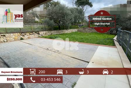 Ouyoun Broumana 200m2 | 300m2 Garden/Terrace | High End | New | TCH