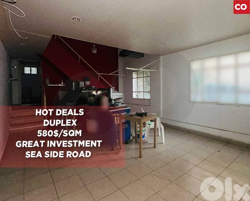 duplex, Sea side road, parking, Aamchit, Jbeil/عمشيت REF#CO132877 0