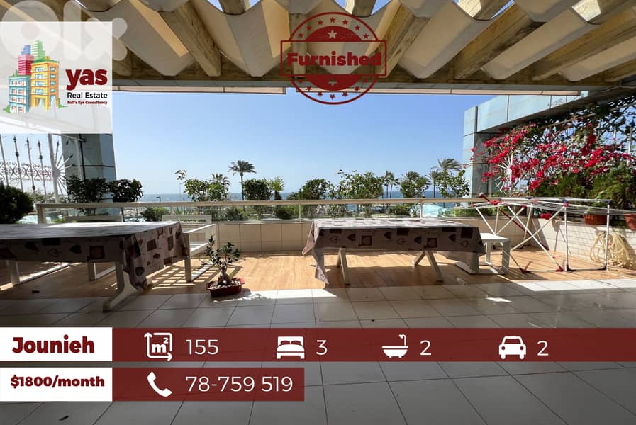 Jounieh/Malibu 155m2 | 25m2 Terrace | Chalet | Furnished | Rent | EH/Y 0