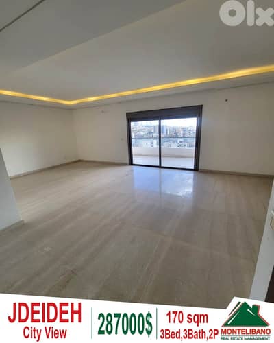 170 sqm Apartment For Sale in Jdeideh جديدة with City View