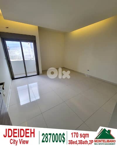 170 sqm Apartment For Sale in Jdeideh جديدة with City View