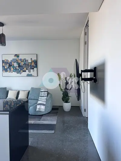 1 bedroom apartment with a pool+sea view 4rent in Saifi - الصيفي