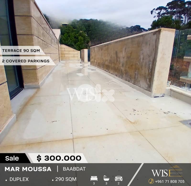 290 SQM Duplex with Terrace for SALE in Mar Moussa - Baabdat! 0
