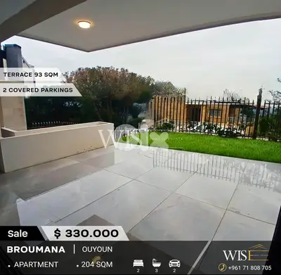 204 SQM Apartment with Terrace for SALE in Ouyoun - Broumana!