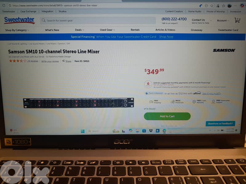 Samson SM10 Rackmount Mixer 1