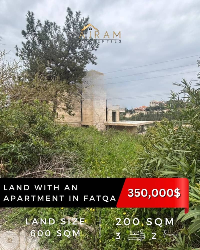 Fatqa  Land Zone:600 sqm  Apartment:200 sqm 0