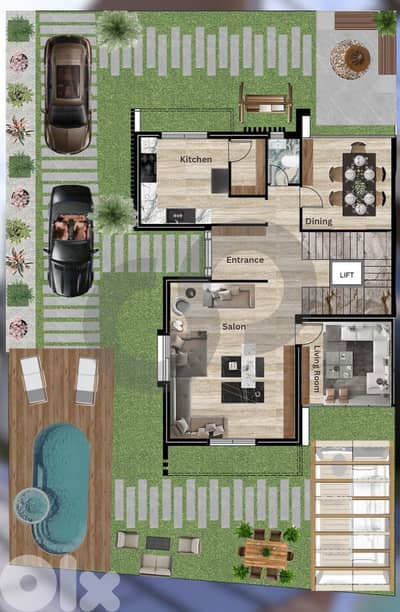 private pool, private garden, sauna, terrace, Deddeh/دده REF#MT134578
