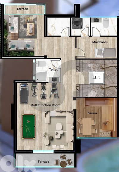 private pool, private garden, sauna, terrace, Deddeh/دده REF#MT134578