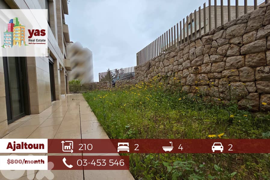 Ajaltoun 210m2 | 70m2 Terrace / Garden | Rent | Brand New | View 0