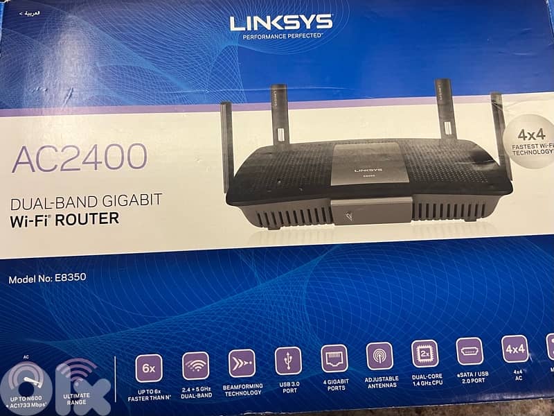 Linksys AC2400 Dual Band WiFi Router 0