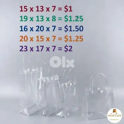 Clear Gift Bags with Handles