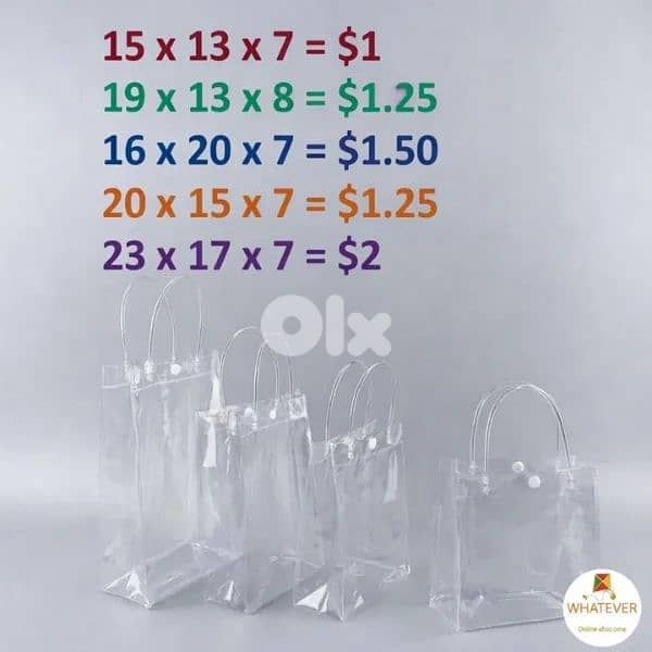 Clear Gift Bags with Handles 0