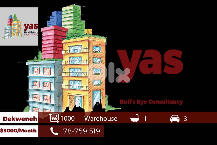 Dekweneh/Cityrama 1000m2 | Warehouse | Rent | Active Street | AA 0